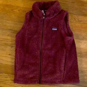 KIDS PURPLE PATAGONIA FLEECE ZIP-UP VEST